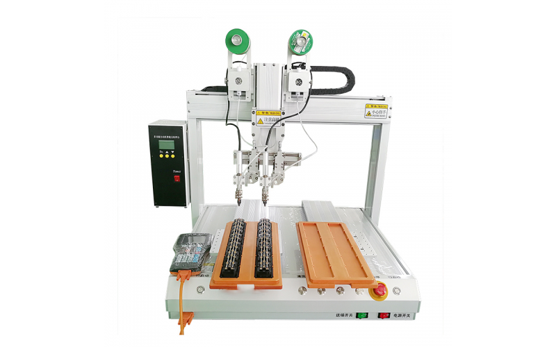 米恩HXJ6441S四轴双平台双焊头自动焊锡机